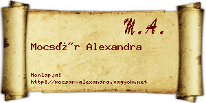 Mocsár Alexandra névjegykártya