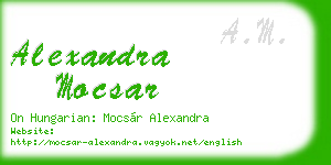 alexandra mocsar business card
