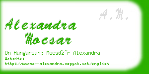 alexandra mocsar business card